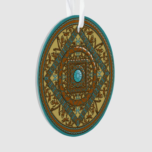 Pisces Mandala Acrylic Ornament (Vorderseite)