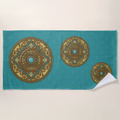 Pisces Mandala Beach Handtuch (Vorderseite)