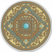 Pisces Mandala Contour Sticker (Vorderseite)