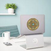 Pisces Mandala Contour Sticker (Laptop auf Schreibtisch)
