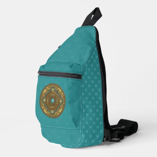 Pisces Mandala Crossbody Bag (Rechte Ecke)