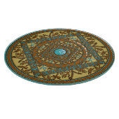 Pisces Mandala Glas Cutting Board Schneidebrett (Ecke)