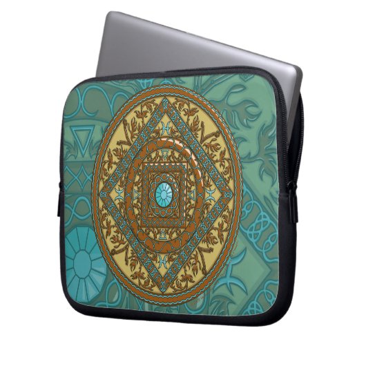 Pisces Mandala Laptop Case (Vorderseite Links)