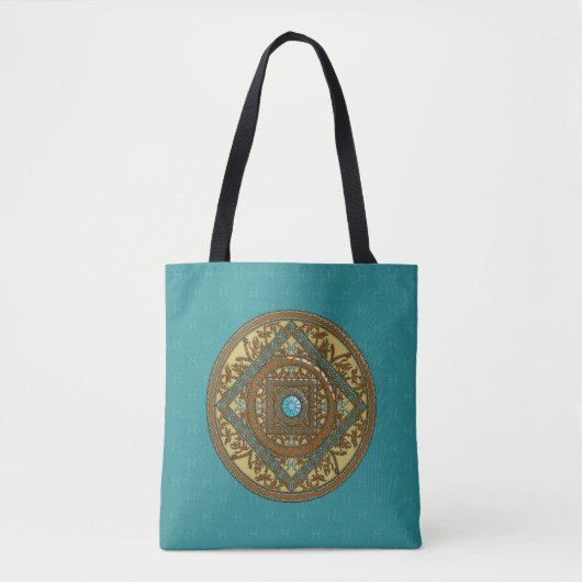Pisces Mandala Mehrdruck-Beutel Tasche (Vorderseite)