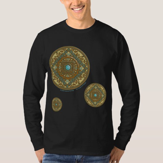 Pisces Mandala Men Dark Shirt (Vorderseite)