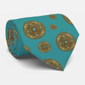 Pisces Mandala Men's Neck Tie Krawatte (Gerollt)