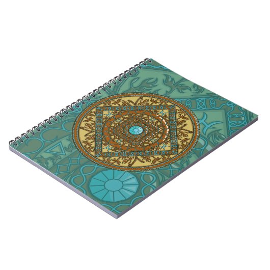 Pisces Mandala Notebook Notizblock (Linke Seite)