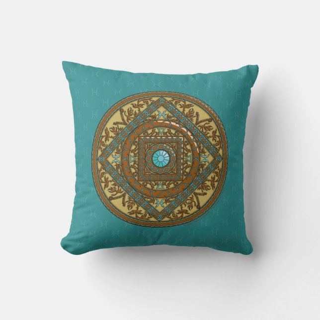 Pisces Mandala Pillow Kissen (Vorderseite)
