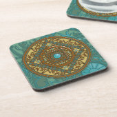 Pisces Mandala Square Untersetzer (Linke Seite)