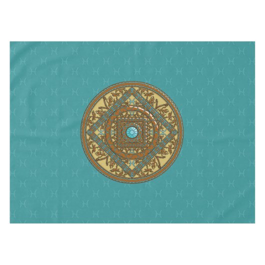Pisces Mandala Tablecloth Tischdecke (Vorderseite (Horizontal))
