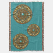 Pisces Mandala Throw Blanket Decke (Vorderseite Vertikal)