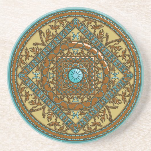 Pisces Mandala Untersetzer (Vorne)