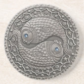 Pisces Medallion Getränkeuntersetzer (Vorne)