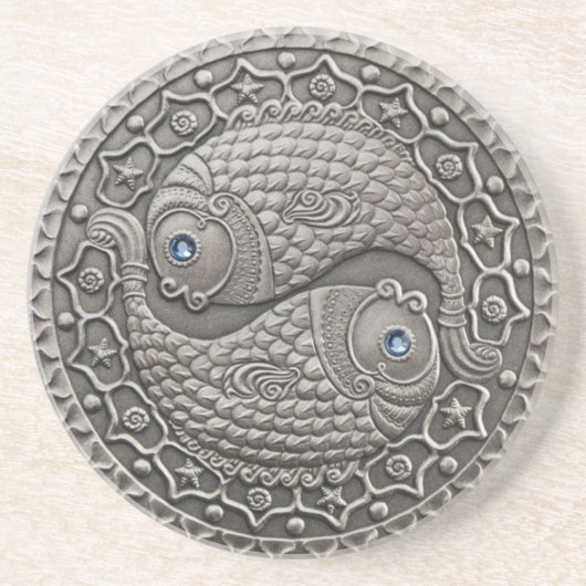 Pisces Medallion Getränkeuntersetzer (Vorne)