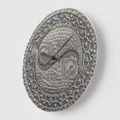 Pisces Medallion Große Wanduhr (Winkel)
