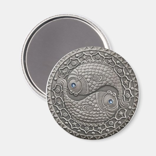 Pisces Medallion Magnet (Vorderseite/Rückseite)