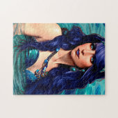 Pisces Mermaid Queen Original Fantasy Art Puzzle (Horizontal)