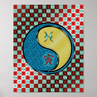 Pisces & Metal Tiger Poster