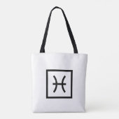 Pisces – Minimalist Zodiac Tote Bag Tasche (Rückseite)