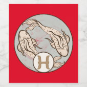 Pisces Mucha Art Nouveau Weinetikett (Einzelnes Label)