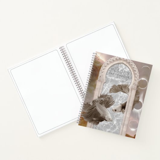 Pisces Muse Ethereal Zodiac Sketchbook Notizblock (Innenseite)