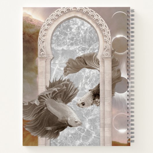 Pisces Muse Ethereal Zodiac Sketchbook Notizblock (Rückseite)