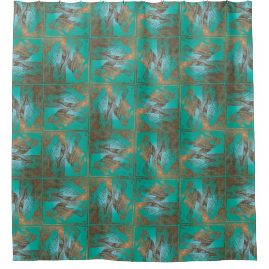 Pisces Muster Duschvorhang (Vorderseite)