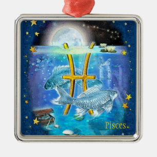 Pisces Ornament Aus Metall