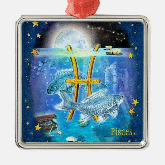 Pisces Ornament Aus Metall (Vorne)