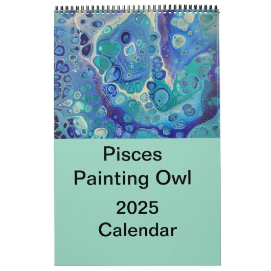 Pisces Painting Owl 2025 Kalender (Titelbild)