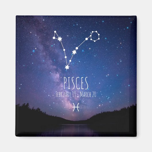 Pisces | Personalisierte Sternbilder Magnet (Vorne)