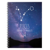 Pisces | Personalisierte Sternbilder Notizblock (Vorderseite)