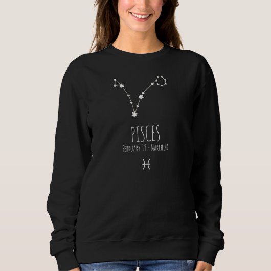 Pisces | Personalisierte Sternbilder Sweatshirt (Vorderseite)
