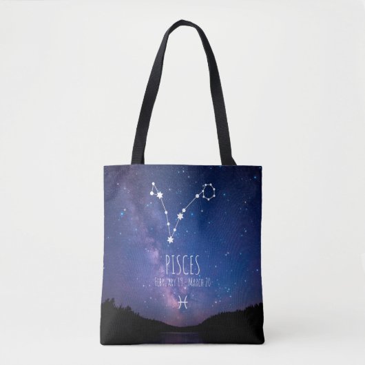 Pisces | Personalisierte Sternbilder Tasche (Vorderseite)