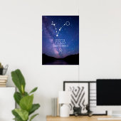 Pisces | Personalisiertes Zodiac-Sternbild-Poster Poster (Heimbüro)