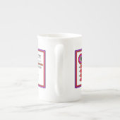 Pisces Personality Tracks Knochen-China-Tasse Porzellantasse (Rückseite)