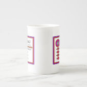 Pisces Personality Tracks Knochen-China-Tasse Porzellantasse (Vorderseite)