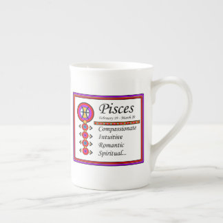 Pisces Personality Tracks Knochen-China-Tasse Porzellantasse