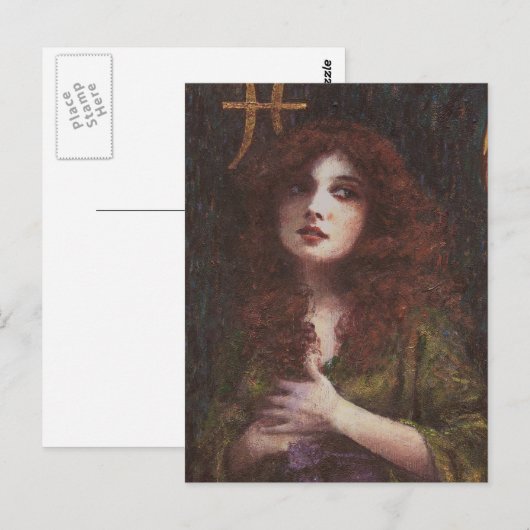 Pisces Post Card Postkarte (Vorne/Hinten)