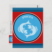 Pisces Postcard Postkarte (Vorne/Hinten)