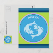 Pisces Postcard Postkarte (Vorne/Hinten)