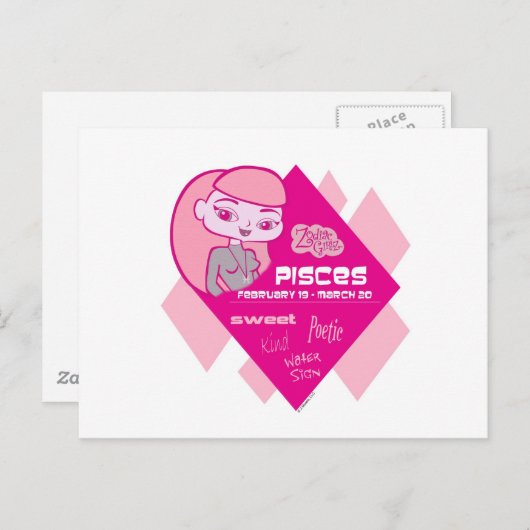 Pisces Postcard Postkarte (Vorne/Hinten)