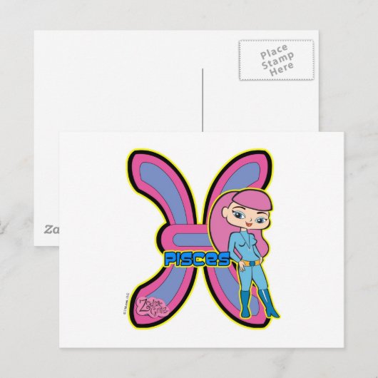 Pisces Postcard Postkarte (Vorne/Hinten)