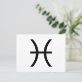 Pisces Postkarte (Stehend Vorderseite)