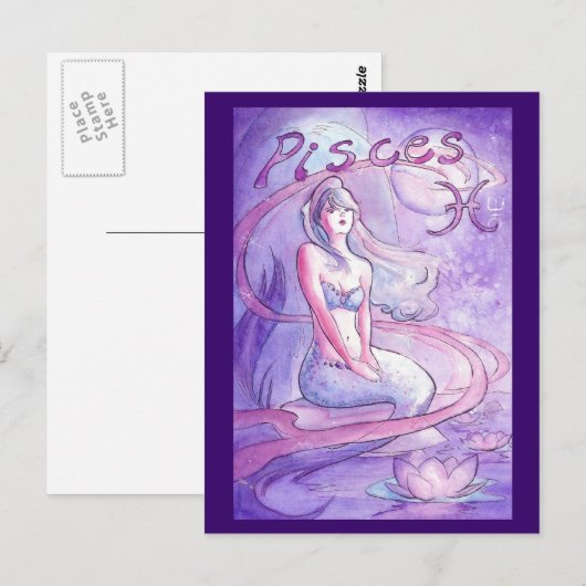 Pisces Postkarte (Vorne/Hinten)
