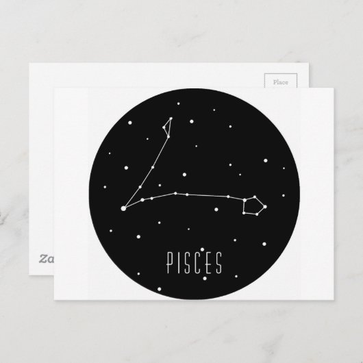 Pisces Postkarte (Vorne/Hinten)
