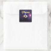 Pisces Quadratischer Aufkleber (Tasche)