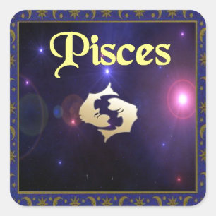 Pisces Quadratischer Aufkleber