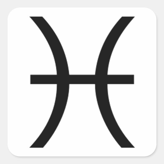 Pisces Quadratischer Aufkleber (Vorderseite)