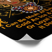 Pisces Queen Sweet as Candy Birthday Black Women Poster (Ecke)